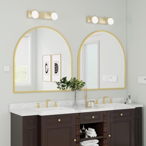 BEAUTYPEAK 31"x32" Arch Bathroom Wall Mirror - Image 5
