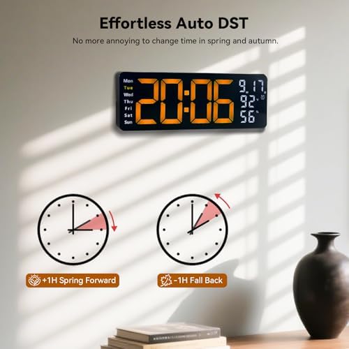 Digital Wall Clock Large Display, 17.3" Digital Clock - Image 6