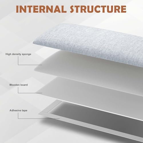 IFNOW Wall Mounted Headboard, Peel and Stick Panels, Lvory White - Image 5