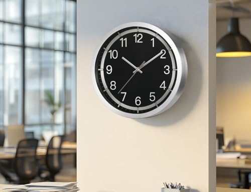 Silent Wall Clock Battery Operated, Modern Metal Wall Clock Decorative - Image 6