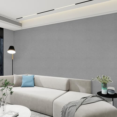 Grasscloth Peel and Stick Wallpaper Grey Textured Contact Paper, Countertop - Image 2