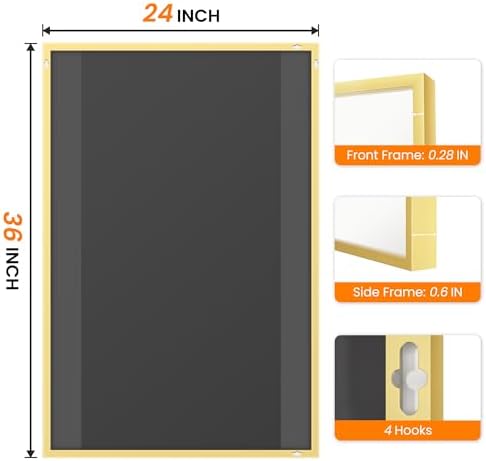 Bathroom Vanity Mirror for Wall 2Pack 36"x24" Bathroom Mirror for Over Sink - Image 7