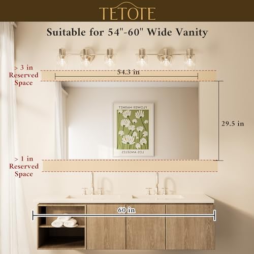 TETOTE Frameless Mirror 55"x30" Wall Mirror - Image 2