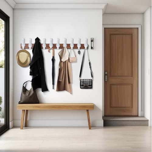 2 Pack Coat Hooks Wall Mount Heavy Duty Utility Retro Double Hooks - Image 3