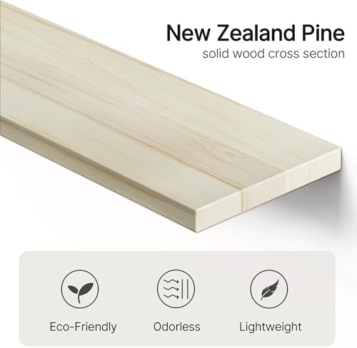 Solid Wood Floating Shelf, Rustic Poplar, 3 Pack - Image 4