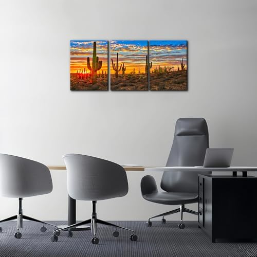 Pacimo 3 Pieces Wilderness Cactus Wall Art Decor - Image 3