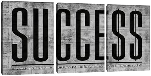 Motivational Grey Wall Art Poster Prints Inspiring Quotes Wall Decor Framed by Yetaryy