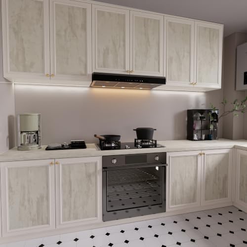 TOTIO Cream Concrete Wallpaper Peel Stick Milky White Plaster Effect Contact - Image 3