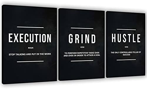 Success Canvas Painting Wall Art Quote Motivational Wall Art Execute Wall Decor by Yetaryy