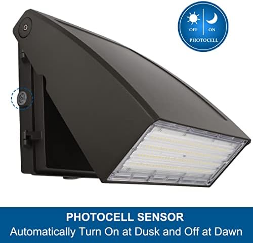 DAKASON 100W LED Wall Pack, Dusk-to-Dawn Photocell, Adjustable Head, Full - Image 2