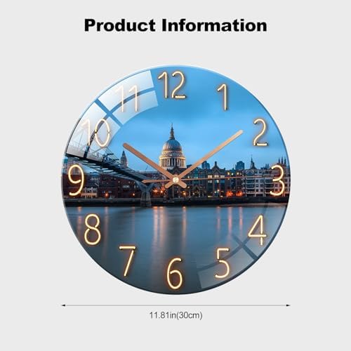 Ergocar Glass Wall Clock Silent Scanning Mechanical Round Glass Wall Clock - Image 7