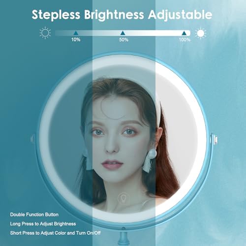 DEIOVWXS Makeup Mirror, Rechargeable Vanity Mirror - Image 3