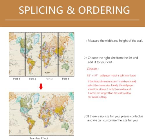 World map wall mural Peel and Stick - Image 5