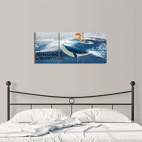Motivational Canvas Wall Art Quotes Framed Wall Art 3 Pieces Bathroom Decor - Image 3