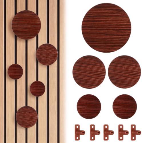 Fumete 5 Pcs Wood Grain Acoustic Panel Wall Hook Acoustic Panel Accessories by Fumete