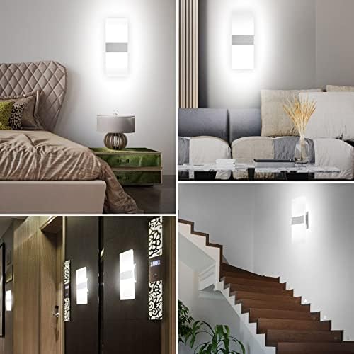 TRLIFE Dimmable LED Wall Sconces, 4 Color Temperature 12W Modern Wall Sconce - Image 7