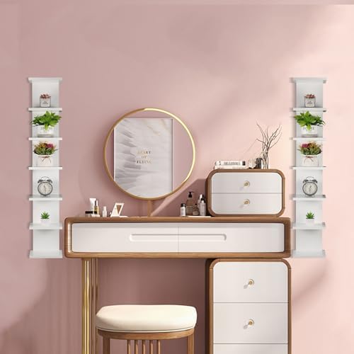 2 Pack 7 Tier Wall Shelf Unit - Image 2