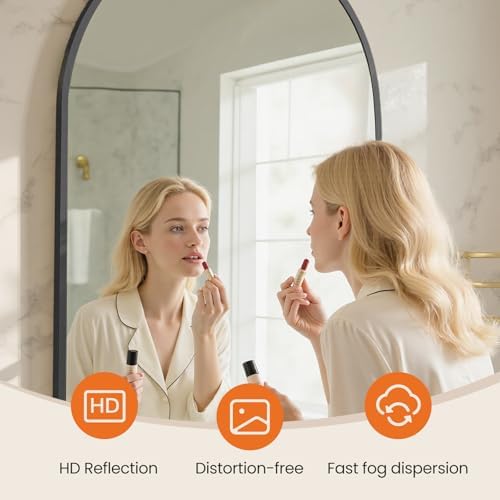 Sweetcrispy 26.5"x38" Arched Black Bathroom Mirrors - Image 2