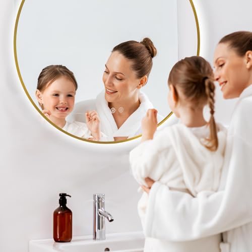 Niccy 32" Round LED Bathroom Backlit Mirror - Image 3
