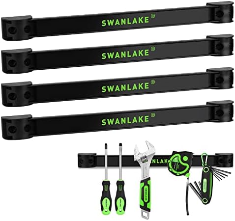 SWANLAKE GARDEN TOOLS 4-Piece 12" Magnetic Tool Holder Storage Organizer by SWANLAKETOOLS