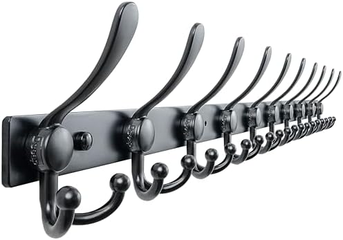 Dseap Coat Rack Wall Mount 37 Inch, Heavy Duty 12-Gauge Base vs Flimsy 1mm by Dseap
