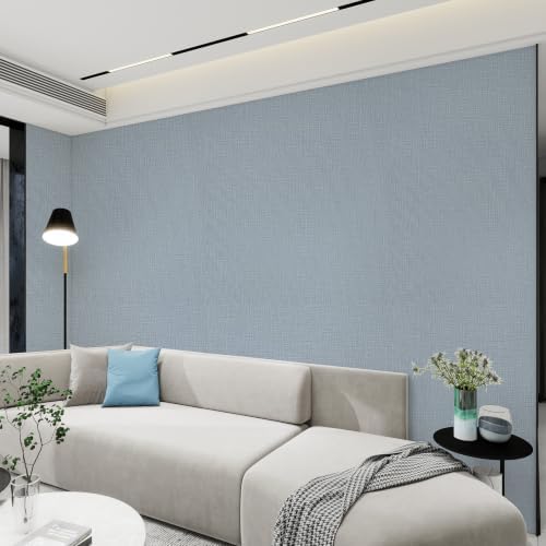 Blue Grasscloth Peel and Stick Wallpaper 15.7"x200" - Image 6