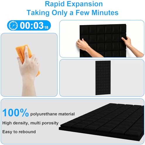 4 Pack Acoustic Foam Panels - Image 4