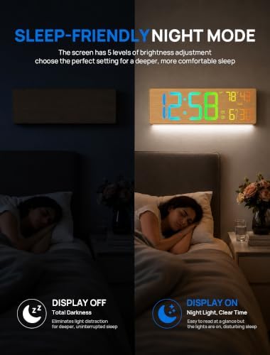 RGB Large Digital Wall Clock, 15.7" Digital Clock Large Display - Image 6