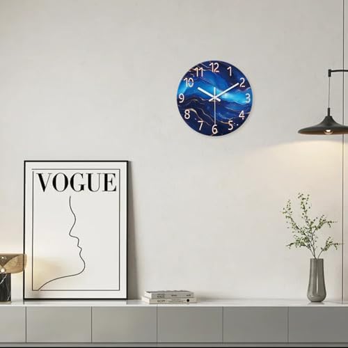 Glass Wall Clocks Battery Operated 14 Inch - Image 4