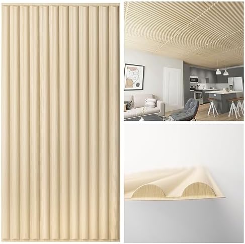 Art3d Semi-Cylinder 3D Drop Ceiling Tiles, 24 x 48 in by Art3d