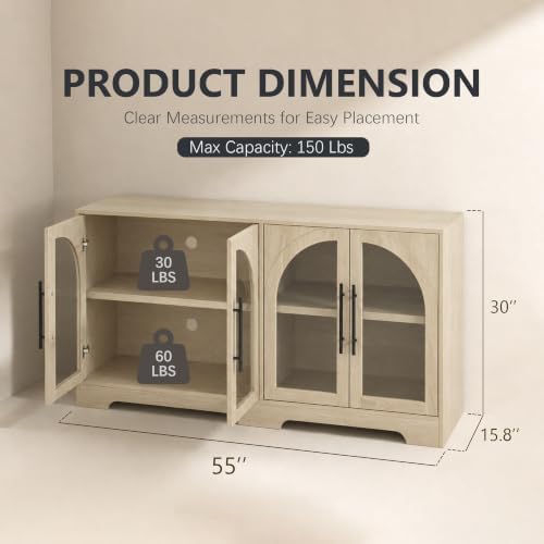 55" Sideboard Buffet Cabinet - Image 2