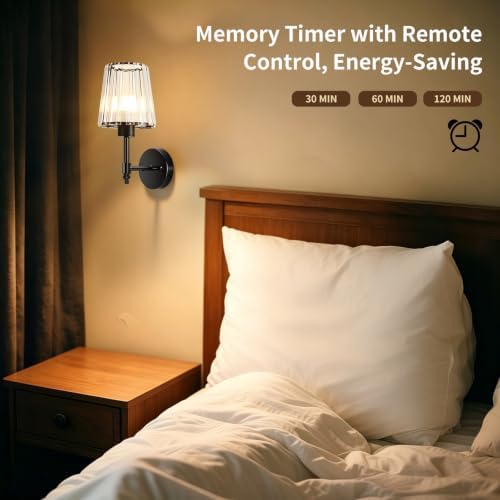 Battery Operated Wall Sconce Set of 2, Rechargeable Wireless Wall Lights - Image 4