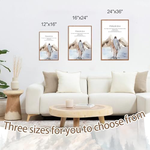 CHDITB Christian Bible Verse Framed Canvas Wall Art Set, Scripture Prints - Image 5