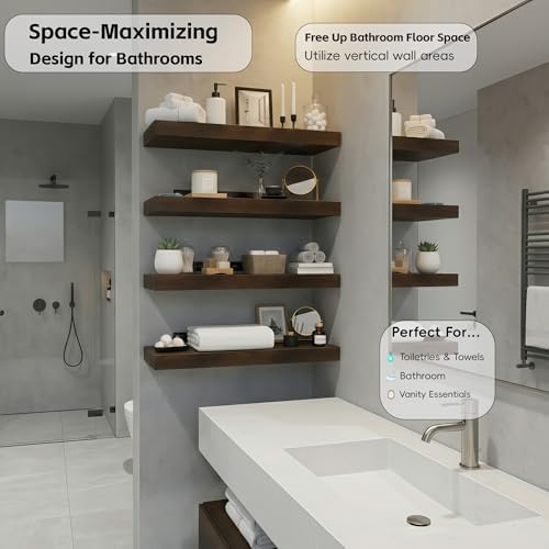 Lufia Floating Wall Shelves, MDF - Image 6