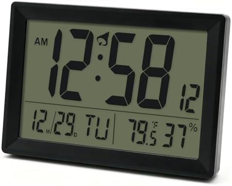 Digital Wall Clock Battery Operated by Tikonir