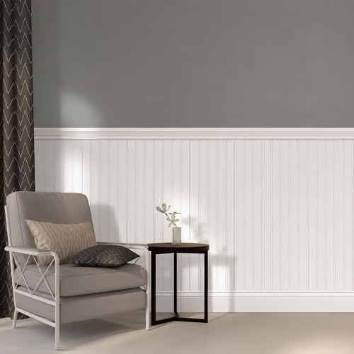 Wainscoting Wall Panels Kit, PS Beadboard Wall Panels, Cover 39"x79" - Image 6