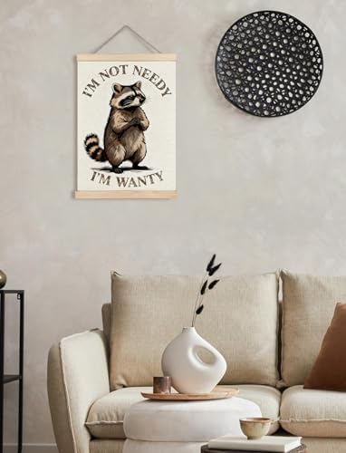 Foritho Funny Raccoon Poster Wall Art Framed, I'm Not Needy I'm Wanty Sarcastic - Image 4