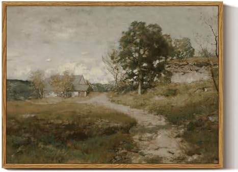 InSimSea Framed Canvas Wall Art Decor, French Countryside Painting, Farmhouse by InSimSeaArt