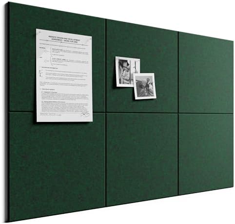 Bumusty 36"x 24" Large Felt Bulletin Board Tiles, Pine Green by BUMUSTY