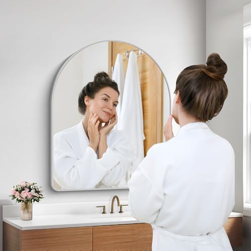 FORBATH Arched Bathroom Mirror 30x36 Inch, Arch Wall Mirror - Image 6