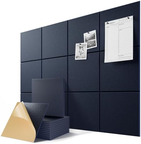 6 Pack Self-Adhesive Sound Proof Foam Panels by Lebenforce