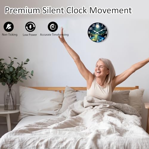 Glass Small Wall Clock Battery Operated - Image 5