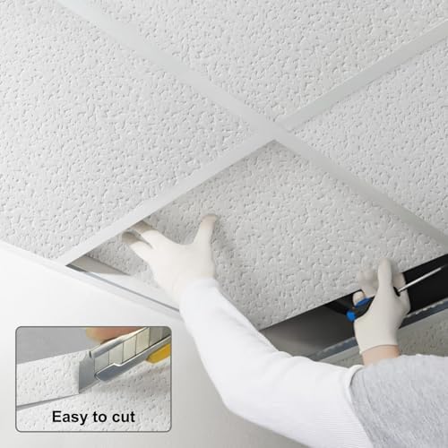 2ft x 4ft Stippled Popcorn Texture PVC Drop Ceiling Tiles – Fire-Rated - Image 7