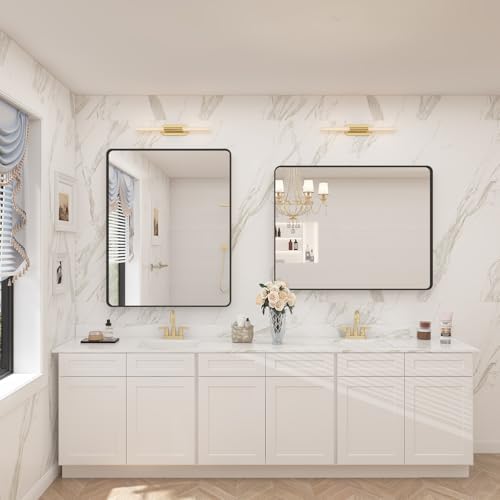 20x24 Inch Black Metal Framed Bathroom Mirror - Image 6