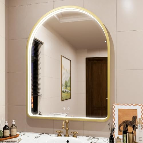 40"x30" Gold LED Bathroom Mirror by JSneijder
