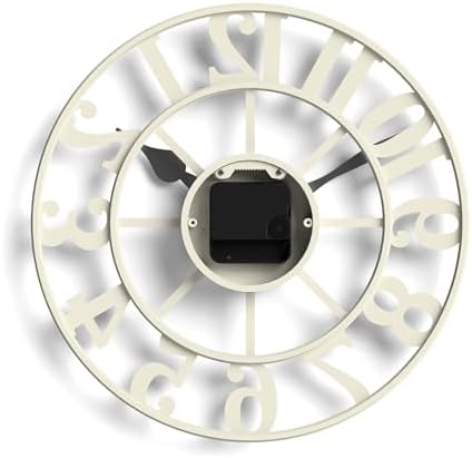 JONES CLOCKS® Lighthouse wall Clock | Sculptural Skeleton Clock | Cream - Image 7