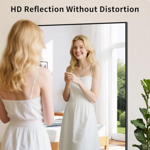Koonmi Black Bathroom Mirror for Over Sink, Metal Framed 30"x48" Wall Mirror - Image 2