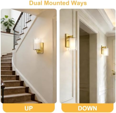 Kalium Wall Sconces Set of Two, Modern Gold Vanity Wall Lights - Image 6