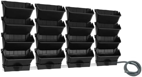 Vertical Wall Planter with 16 Pots, Hanging Garden Plant Flowerpot Holder by Eapmic