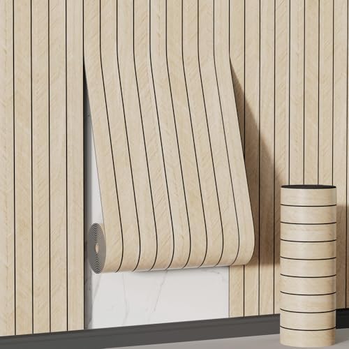Arthome Peel and Stick Slat Wall Panels 15.7"x360", Self-Adhesive PVC Wood by ArthomeWALLDECOR